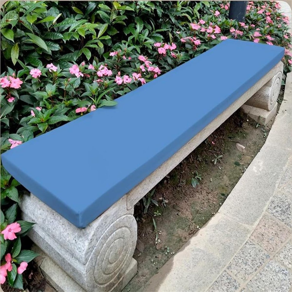 Buitenbankkussen - Tuinkussen Zitkussen - Comfortabel Zitten - Waterdichte Stof - 160x70cm - Blauw