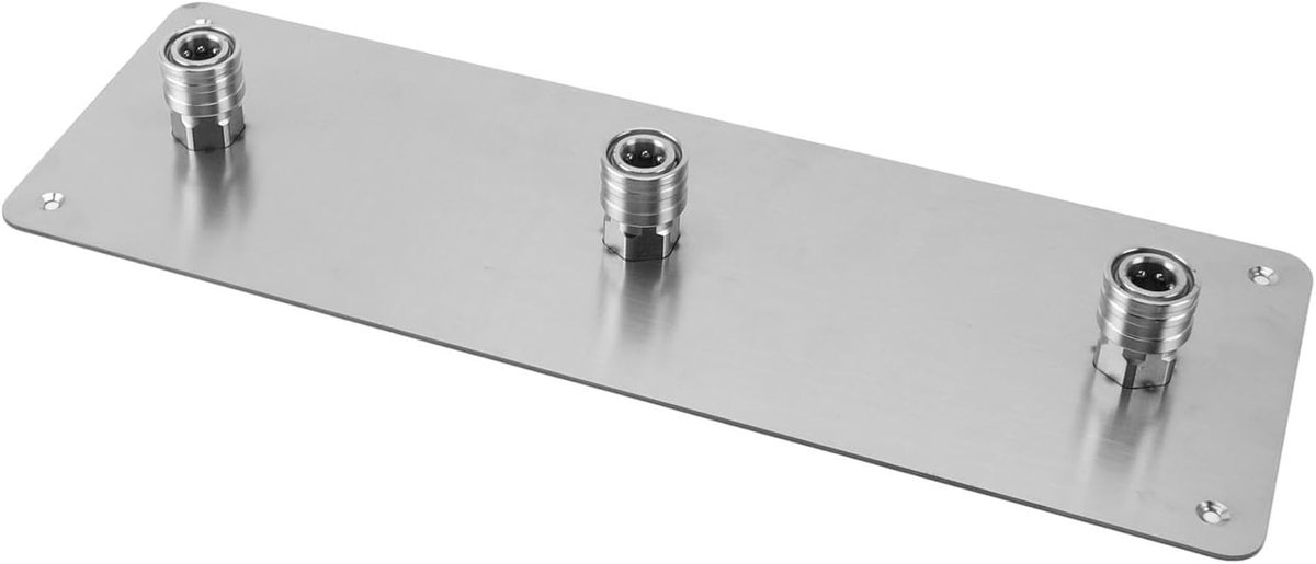 Schuimkanonhouder Slanghouder - Mondstuk Organizer - Werkruimte Organiseren - Roestvrijstalen Constructie - 35.6 x 11.9 cm - Zilver