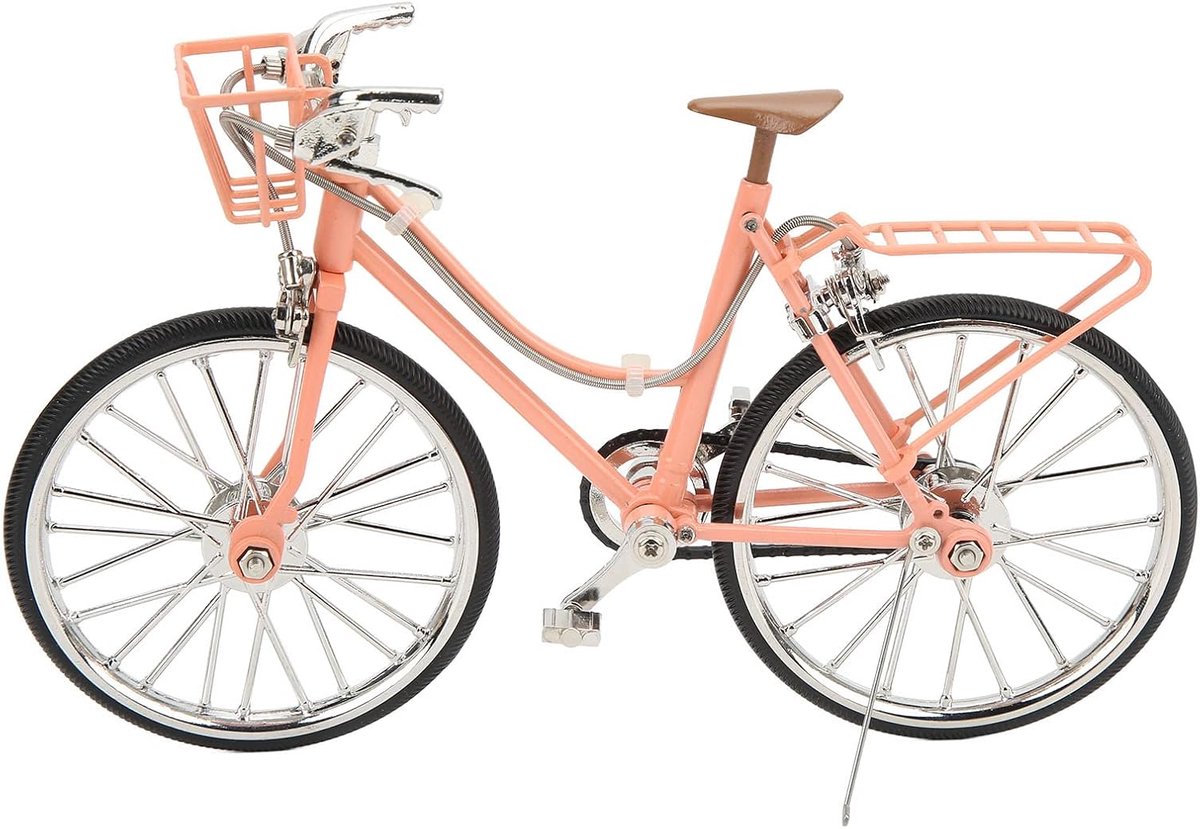 Fietsmodel Speelgoed - Minifiets Decoratie - Bureau Decoratie - Gesimuleerd Ontwerp - 25 cm - Roze