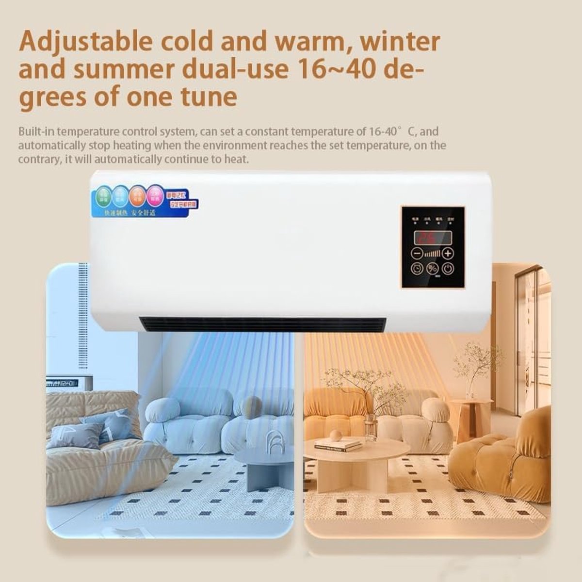 Draagbare Airco - Mobiele Unit - Ruimte Koelen - Stille Werking - 2000W - Wit thumbnail 3