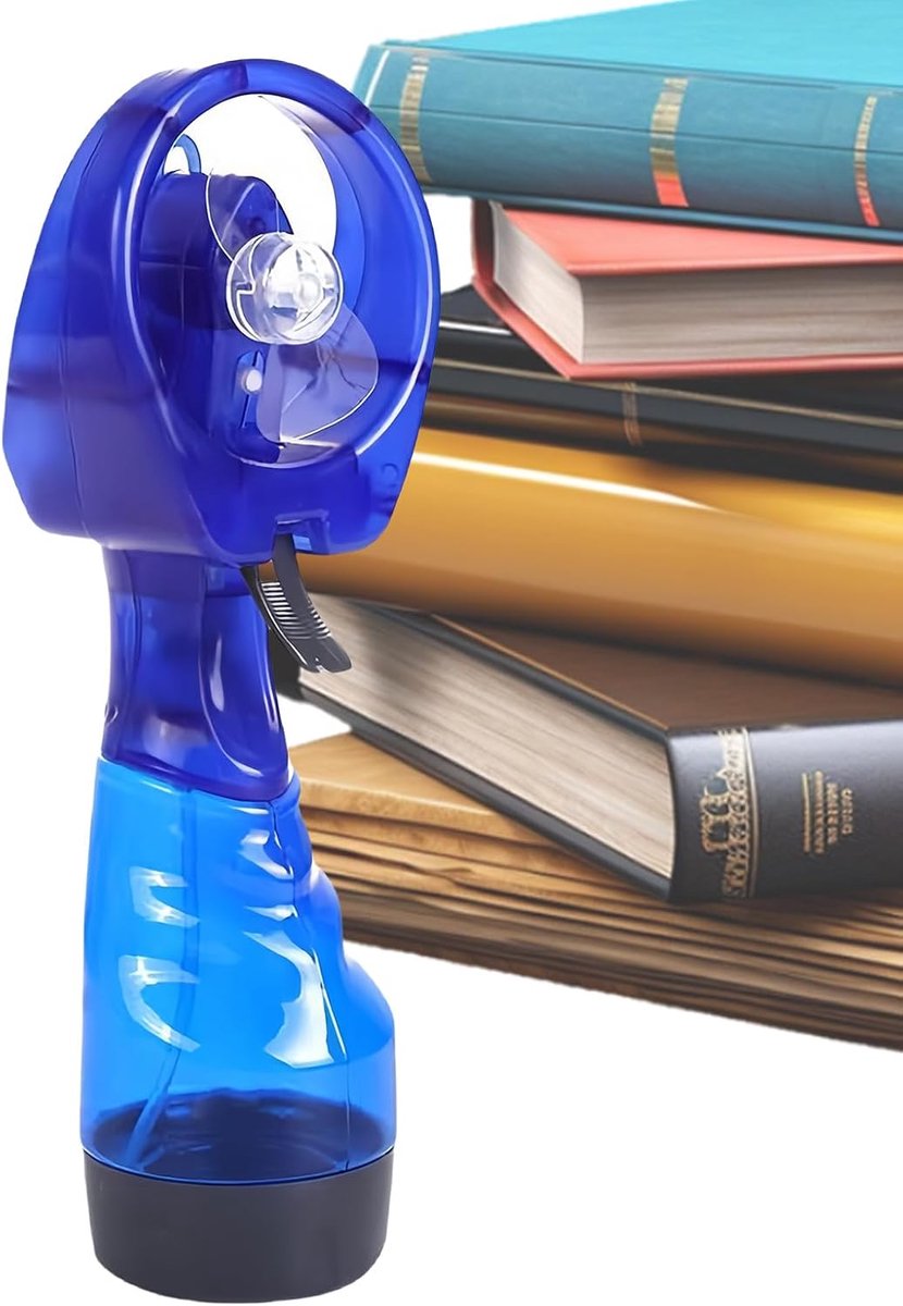Handzame Nevel Ventilator - Draagbare Koeler - Buitenactiviteiten Verkoeling - 350ml Watertank - 7.9 x 9.8 cm - Blauw