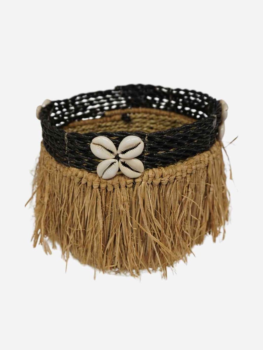 NOA MAY Mand Napas Large gevlochten raffia handgemaakt in Bali Ø 20 x 17 cm