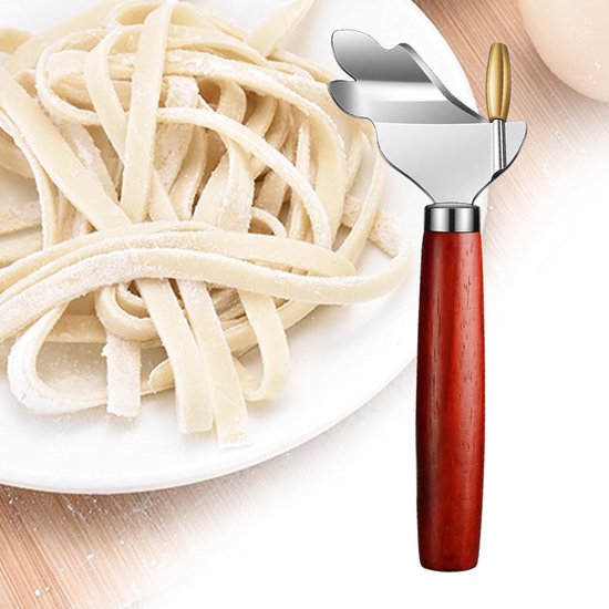 Pastasnijder - Pastamachine Deegsnijder - Zelf Pasta Maken - Ergonomische Handgreep - 17.6 cm Lengte - Roestvrij staal — afbeelding 4