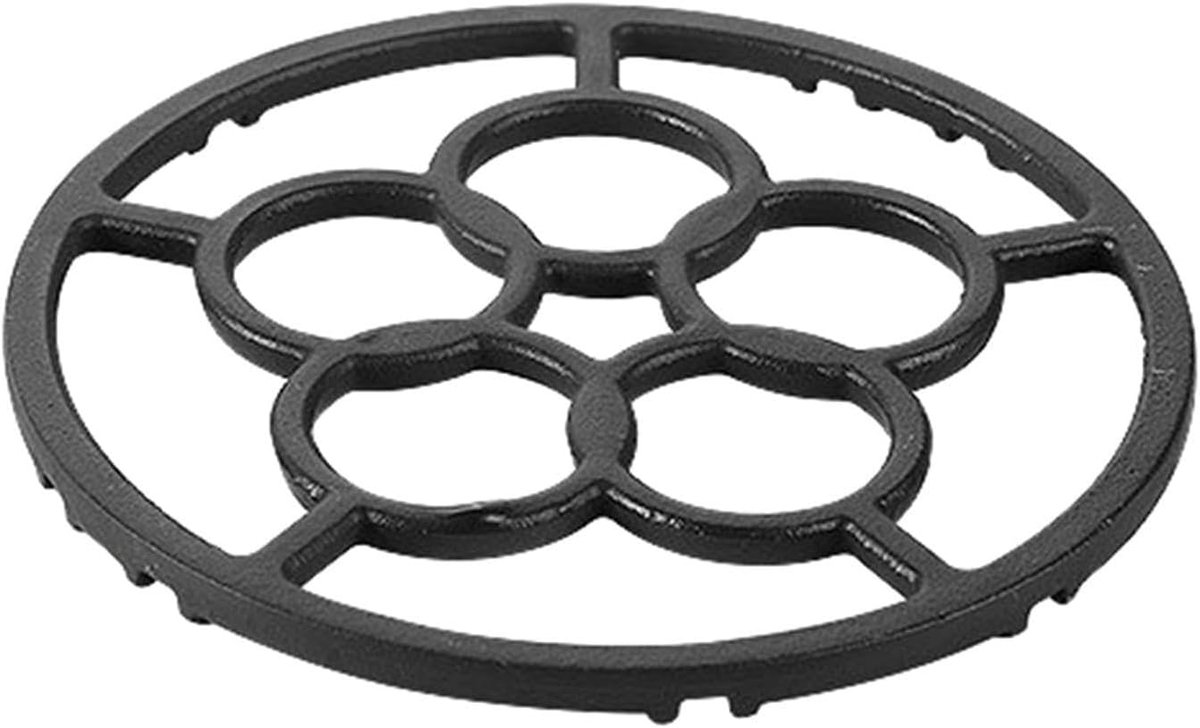 Wokring Gietijzer Pannenonderzetter Stabiel Koken Antislip Steun 18 cm Zwart