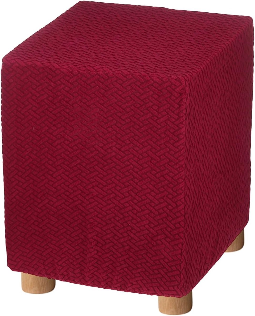 Voetkruk Hoezen - Bank Beschermers - Meubels Opfrissen - Rekbaar Jacquard Weefsel - 13-18 Inch - Donkerrood