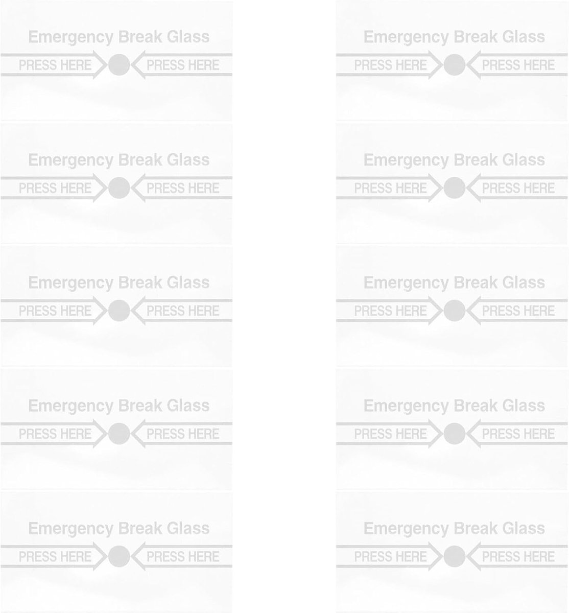Vervangend Glas - Alarm Onderdeel - Noodsituatie Veiligheid - Universele Pasvorm - 10 Stuks - Transparant