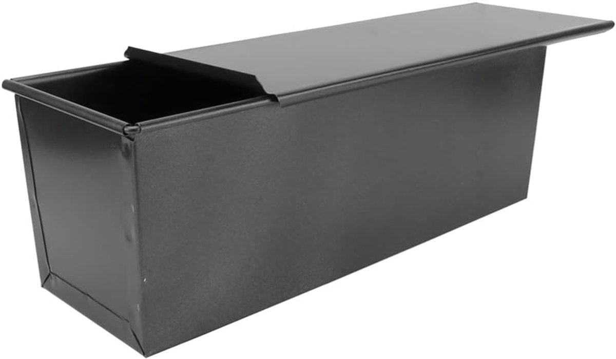 Broodpan met Deksel - Brood Toast Mold - Brood Bakken - Antiaanbaklaag - 325x115x9cm - Zwart