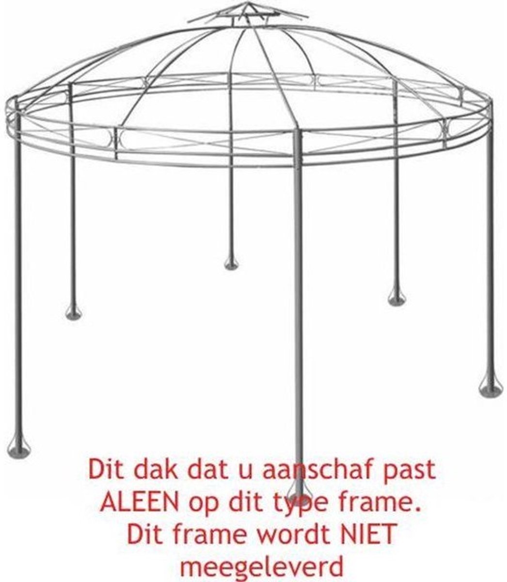 El Jardin - Waterdicht dak - Rond - 350 cm paviljoen Beige