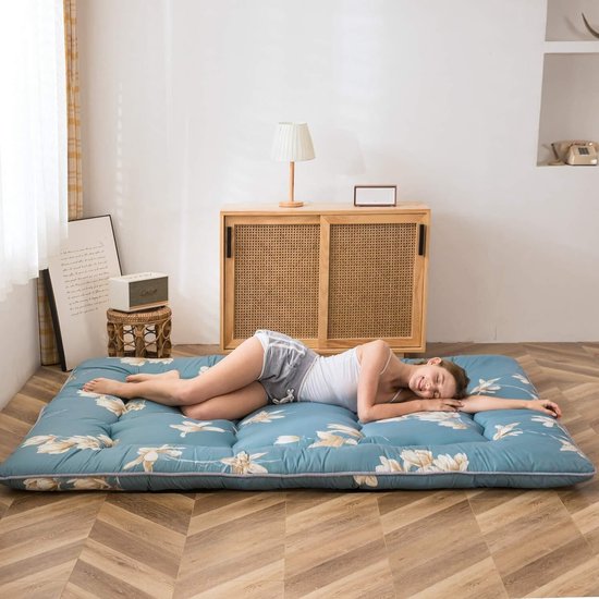 Draagbare Slaapmat - Opvouwbaar Futon - Kamperen en Reizen - Huidvriendelijk Katoen - 100x200CM - B — afbeelding 4