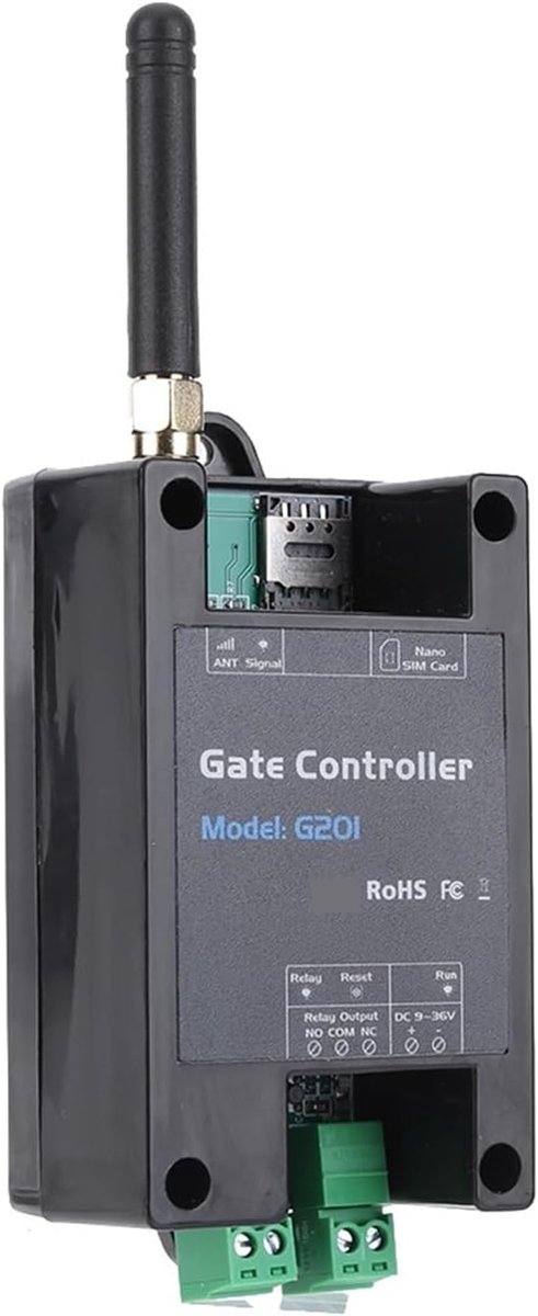 Elektrische Poort Opener - GSM Afstandsbediening - Toegang Beheren - Wereldwijde Bediening - 80 x 50 x 30 mm - Zwart