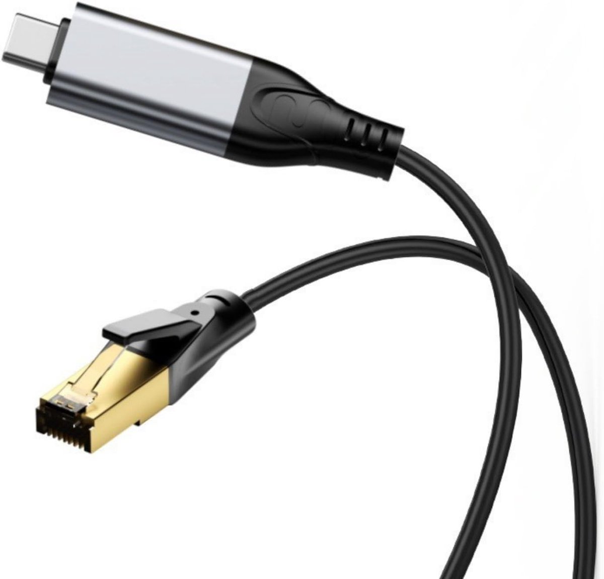 USB C naar Ethernet Adapter - Type C RJ45 Kabel - Stabiel Internet Gebruik - Gigabit Snelheid Plug Play