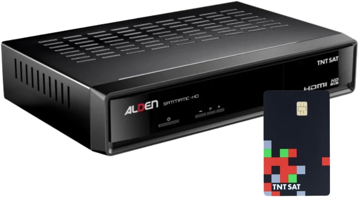 Satelliet TV-ontvanger - HD Ontvanger TNTSAT - Televisie Kijken - Inclusief Toegangskaart - 19.3 x 13.6 cm - Zwart