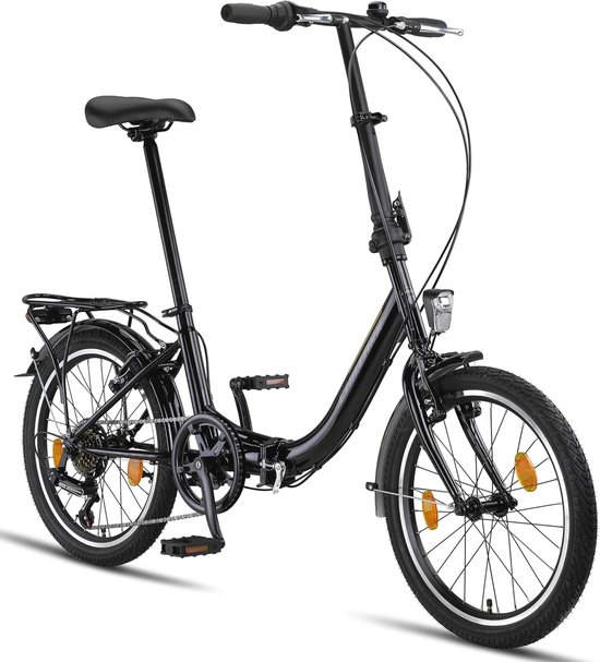 Opvouwbare Vouwfiets 20 inch - Shimano 6 Versnellingen - LED Licht - Quick-Fold Systeem - Compacte Stadsfiets — afbeelding 2