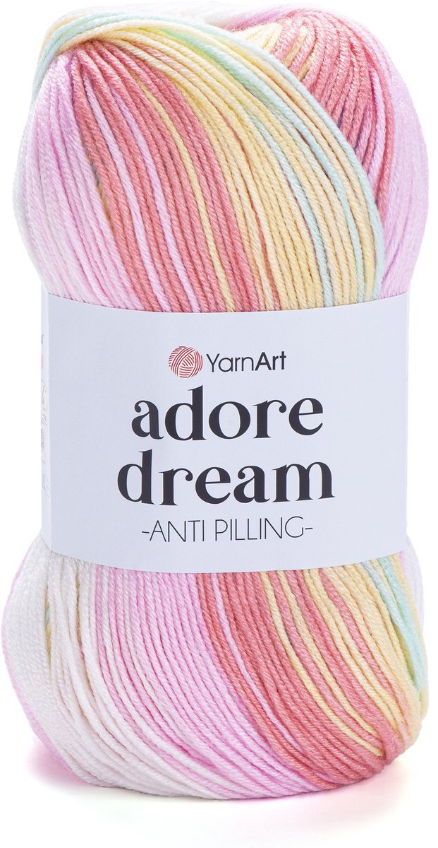 YarnArt Adore Dream – Anti-Pilling Acryl Garen met Kleurverloop – Zacht & Kleurvast – Ideaal voor Kleding en Accessoires - Kleur 1054