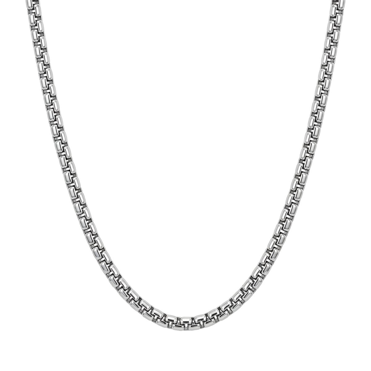 Sorprese Venezia Heren Ketting - Schakelketting 5 mm - 50 cm - Zilverkleurig - RVS - Ketting Heren - Model R
