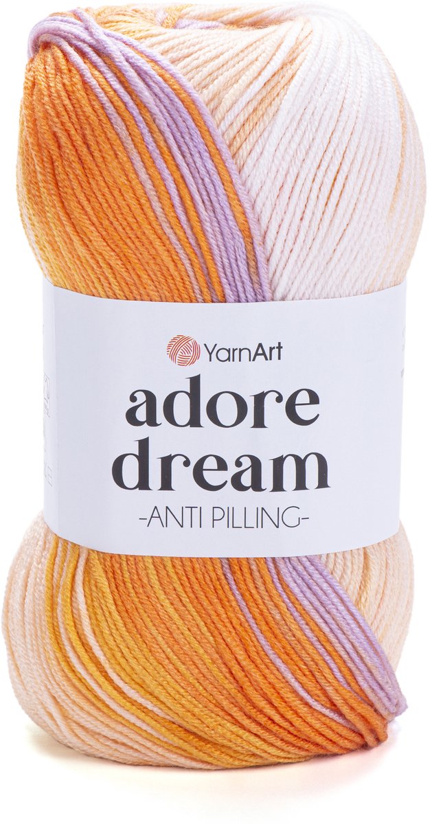 YarnArt Adore Dream – Anti-Pilling Acryl Garen met Kleurverloop – Zacht & Kleurvast – Ideaal voor Kleding en Accessoires - Kleur 1053