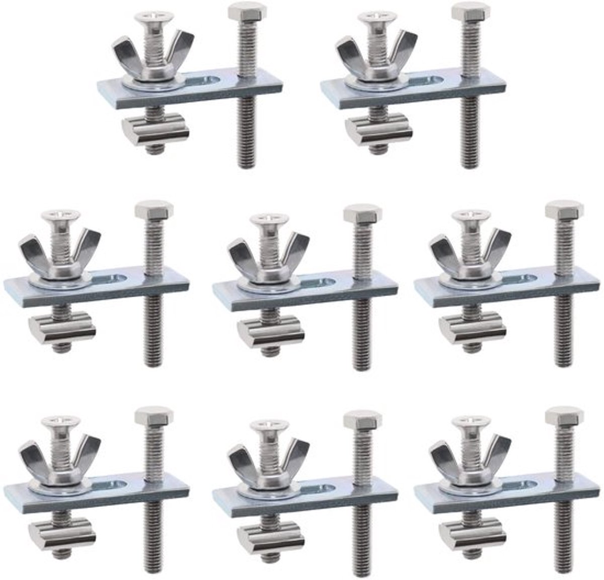 T-moer Compressor Klemmen Kit - Verstelbare Klemmen - Zilver - Router Accessoires - 8 Stuks - Geschikt voor 3018-/3018-MX3/3018-PROVe...