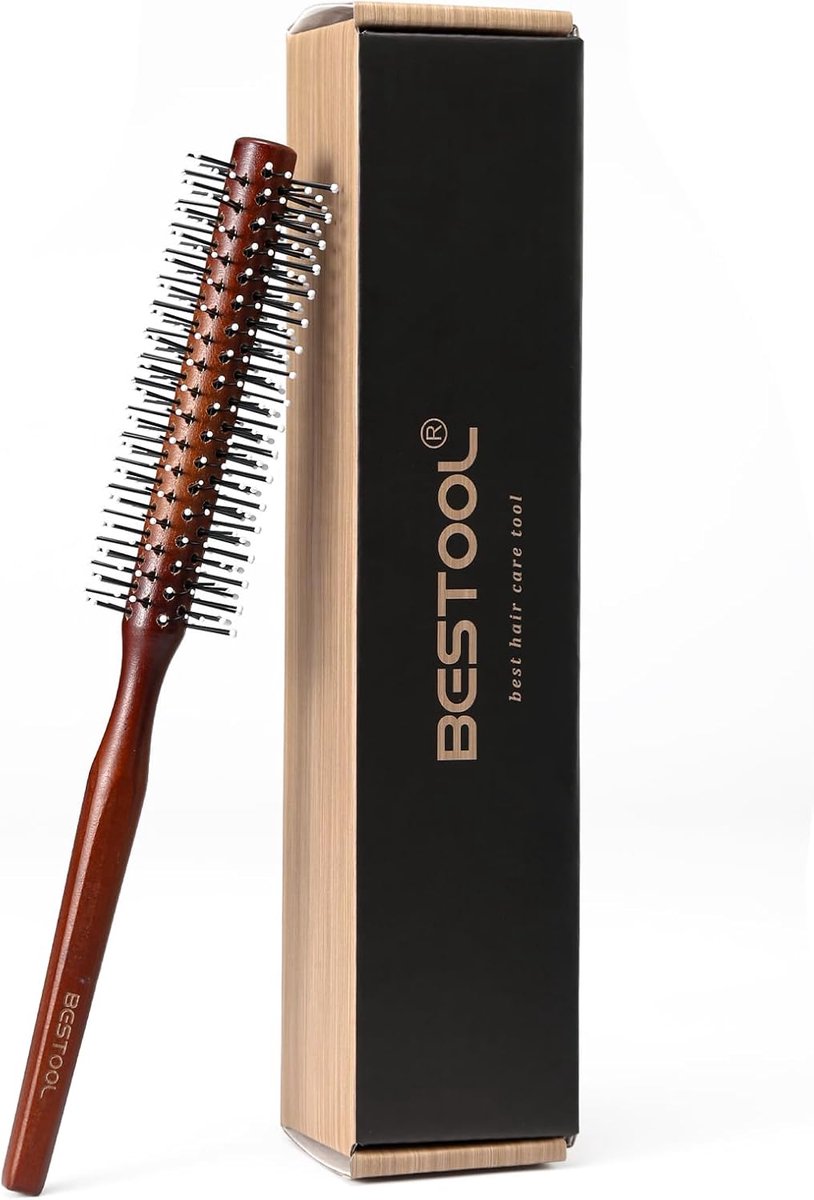 Ronde baardborstel - Professionele stylingborstel - Nylon haren - Zorgt voor glanzend en gezond haar - ShopVlot