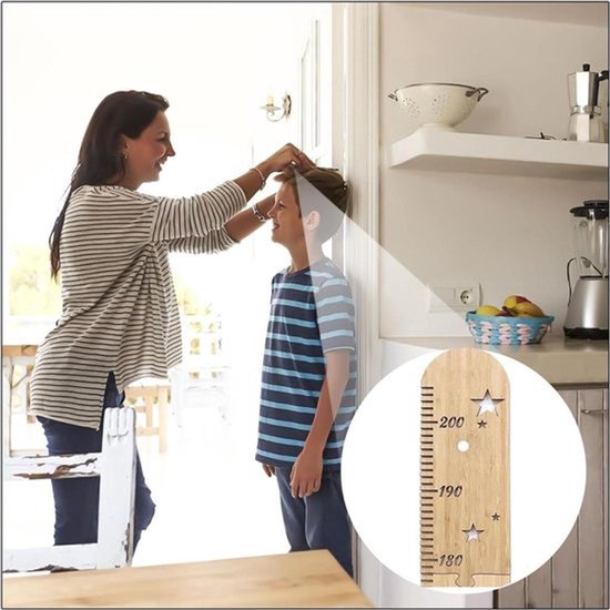 Gepersonaliseerde lengtemeetlatten voor kinderen, 50-200 cm, set van 5, voor wanddecoratie in de slaapkamer. — afbeelding 5