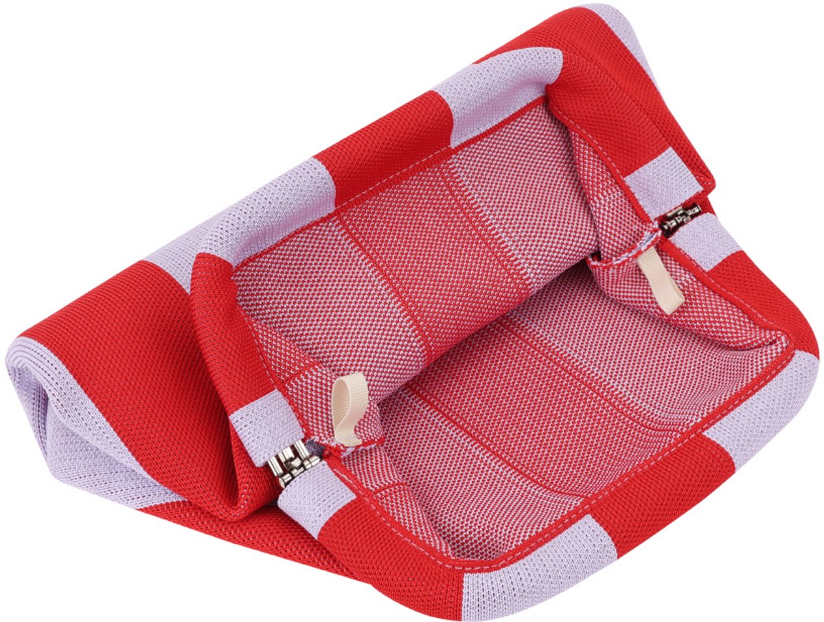 Crossbody tas lila met rood