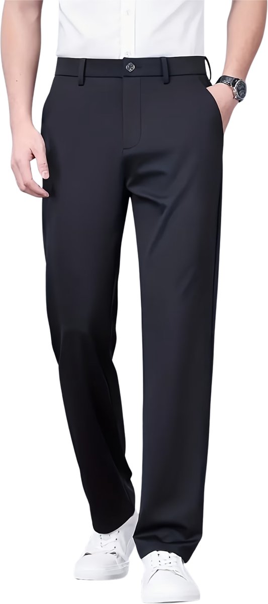 Currero Pantalon Heren Chino Regular Fit Golfbroek Nette Broek Met Elastische Tailleband Volwassenen XXXL Blauw