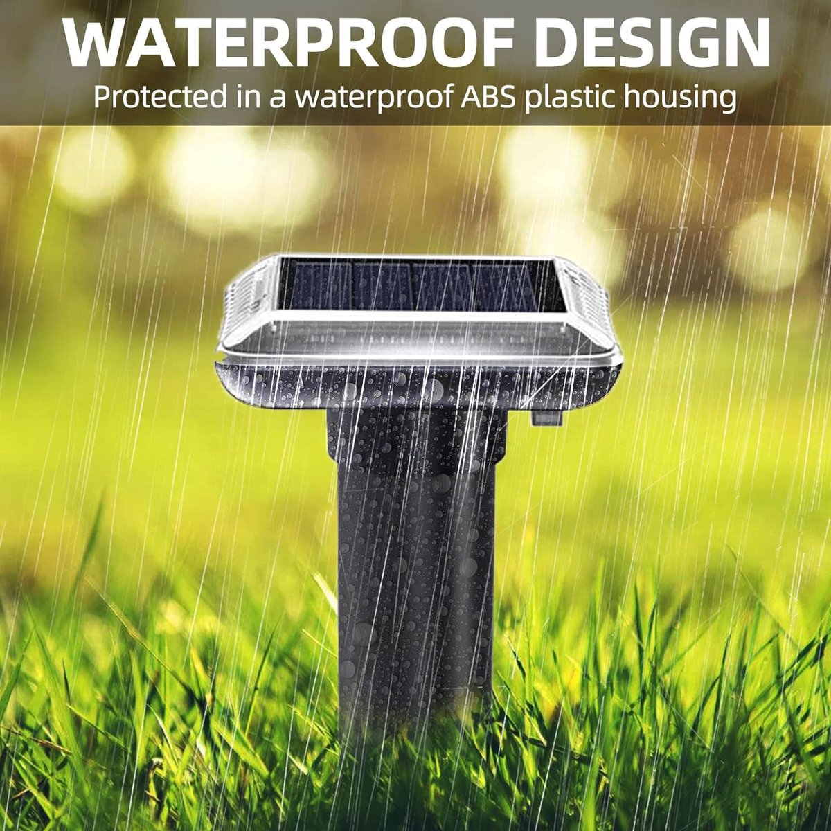 SnelShoppen - 8 Stuks Mollenverjager op Zonne-energie, Ultrasone Ongediertebestrijding, IP65 Waterdicht, Effectieve Mollenbestrijding voor Tuin en Bui