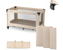 Deryan Believer Campingbed met Matras - 120x60 cm - 0-5 Jaar - Nougat