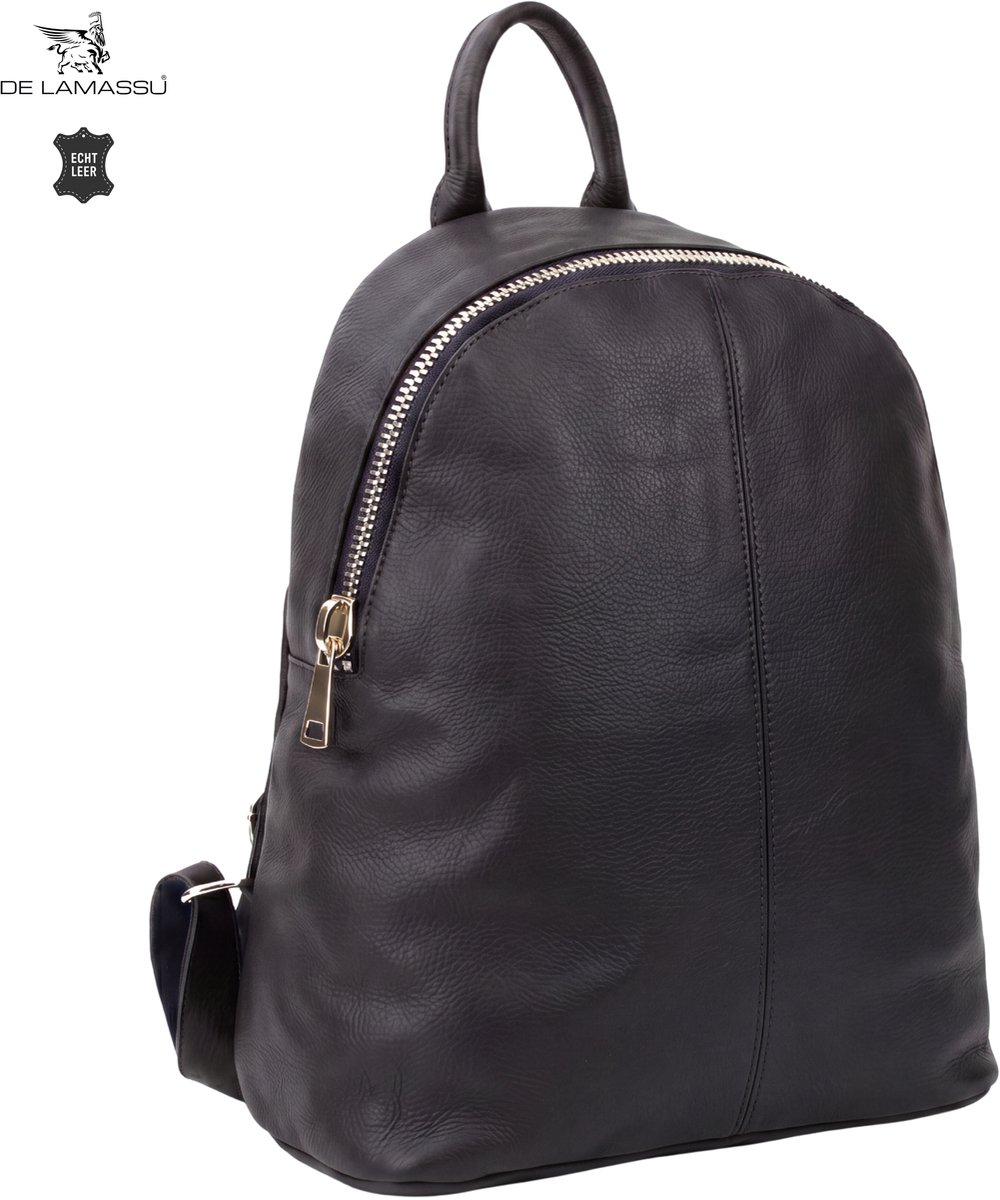 DE LAMASSU® Leren Rugzak Unisex Echt Leer Rugtas Casual Werktas Schooltas Reisrugzak Dagrugzak 18 Liter