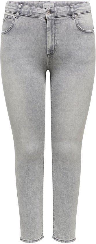 Lichtgrijze skinny jeans met een cropped lengte.