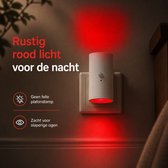 NIDRA® Rood Nachtlampje Stopcontact met Bewegingssensor – Dimbare Stekkerlamp – Sensorlamp Binnen - Rood Licht