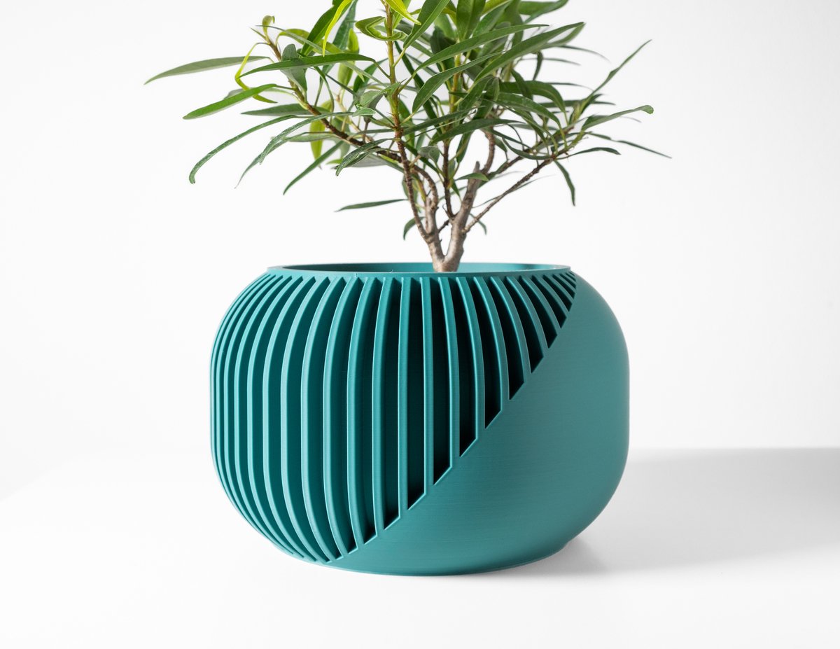 Skushy Narvo Bloempot - Moderne Designpot voor Kamerplanten - Sculpturale Plantenpot voor Woonkamer en Kantoor - Premium Woondecoratie