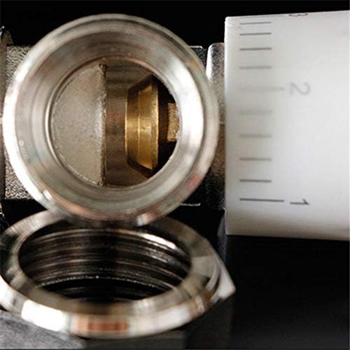 SnelShoppen - Radiator Ventielen 1 Stuk - Ondergrondse Verwarming Thermostatische TRV - Messing Chroom Rechte Ventielen 3/4 Inch