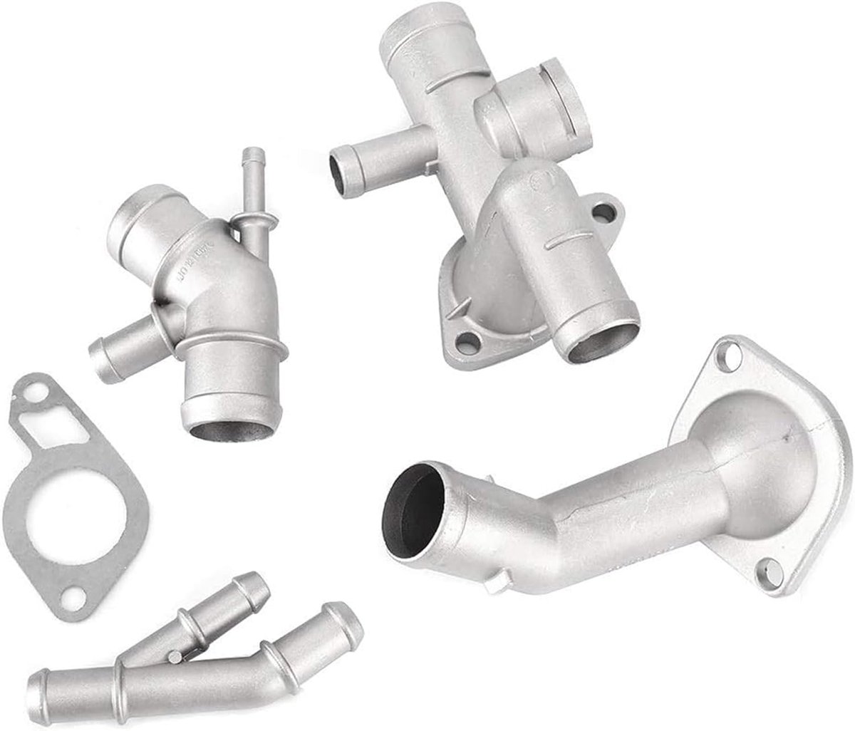 SnelShoppen - Set van 4 Aluminium Koelvloeistoflenzen Geschikt voor Mk4 Golf 1.8T 2000-2005 - Hoogwaardige Duurzaamheid en Temperatuurbestendigheid