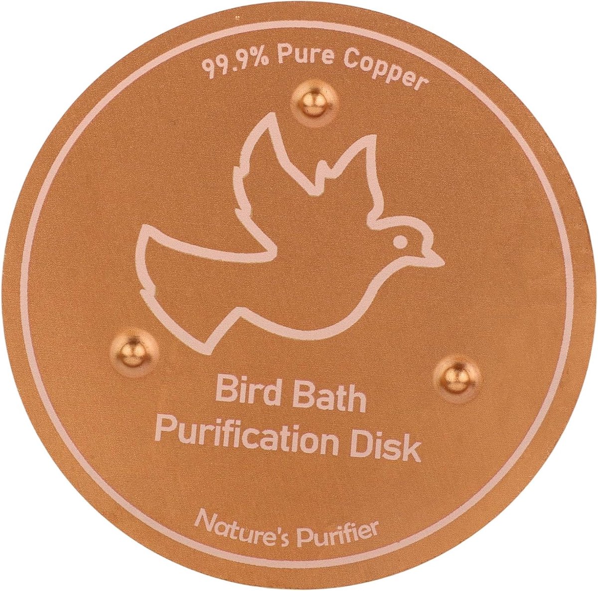 SnelShoppen - Copper Birdbath Disc 10cm - Stevige Driepunts Ondersteuning - Vogelbad Reinigingsschijf - Geschikt voor Buiten - Duidelijk en Vers Water