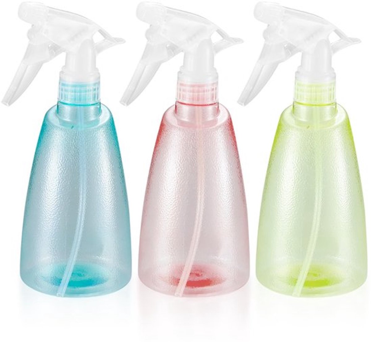 Spuitfles 500 ml - Set van 3 - Kunststof - Mistsproeier voor Planten - Tuin en Huisreiniging - Verstuiver met Antislip Grip - Sproeifles