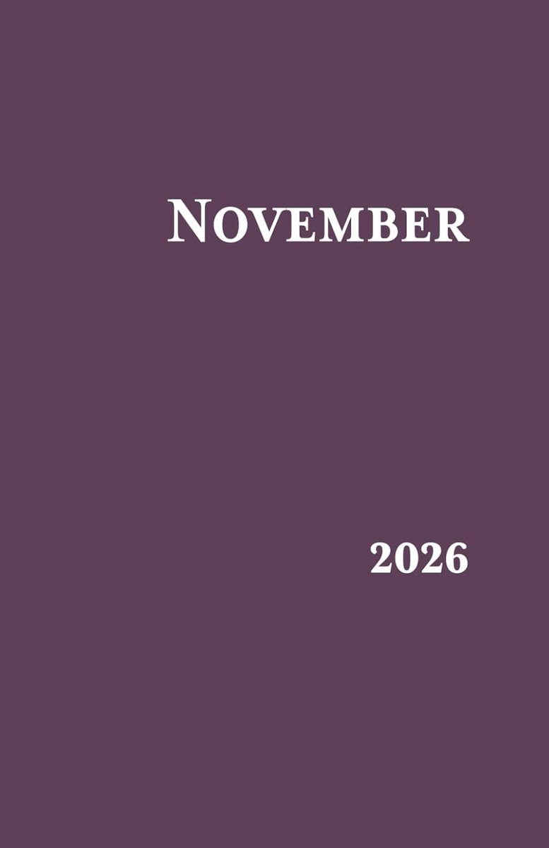 SnelShoppen - November 2026: Dagelijkse Agenda, Notitieboek, Planning, A4 Formaat, Inclusief Kalenders, Organiseren, Kantoor, Studeren, Zwart