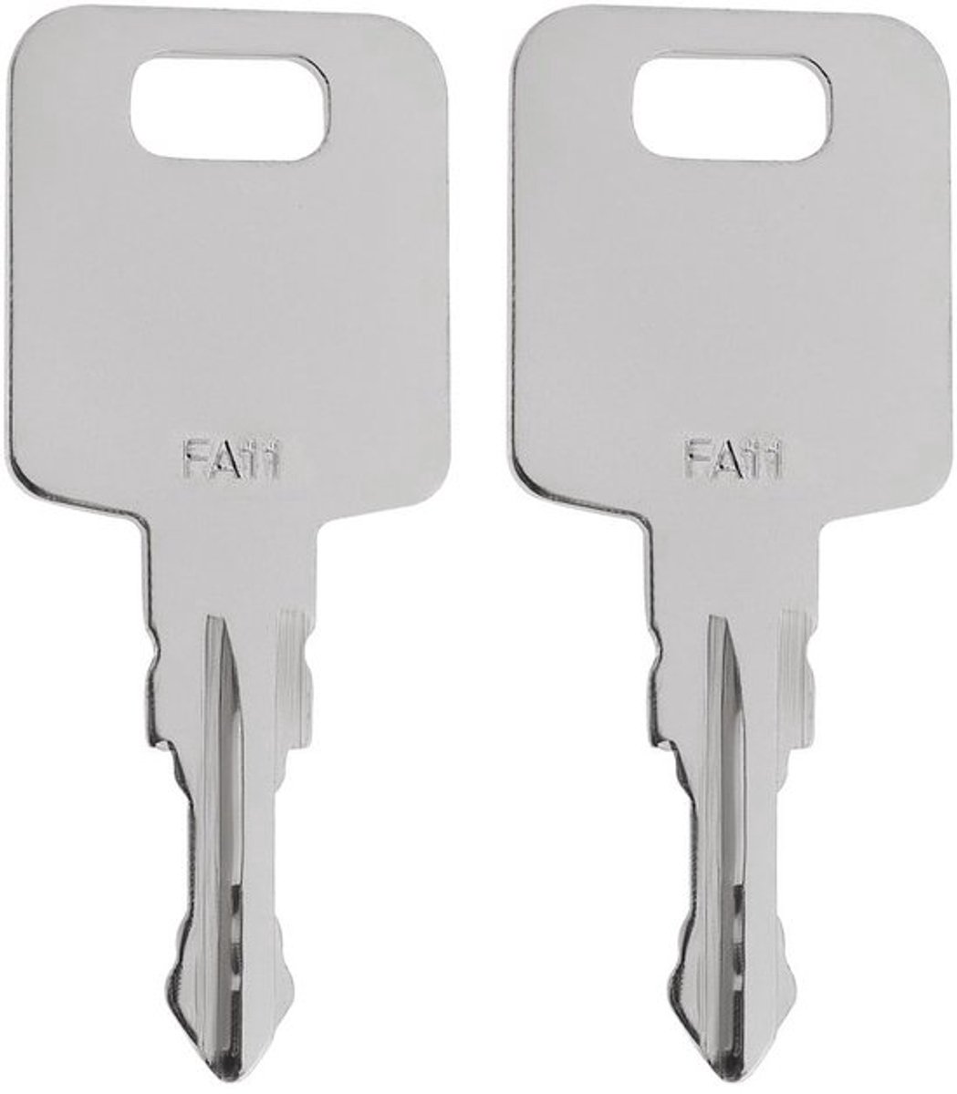 Reservesleutels 2x - Compatibel met JCB Adblue DEF Doppen - Reserveonderdeel 334/D7450 - Metalen Constructie - FA11 Markering - Betrouwbare Vervanging - Sleutel