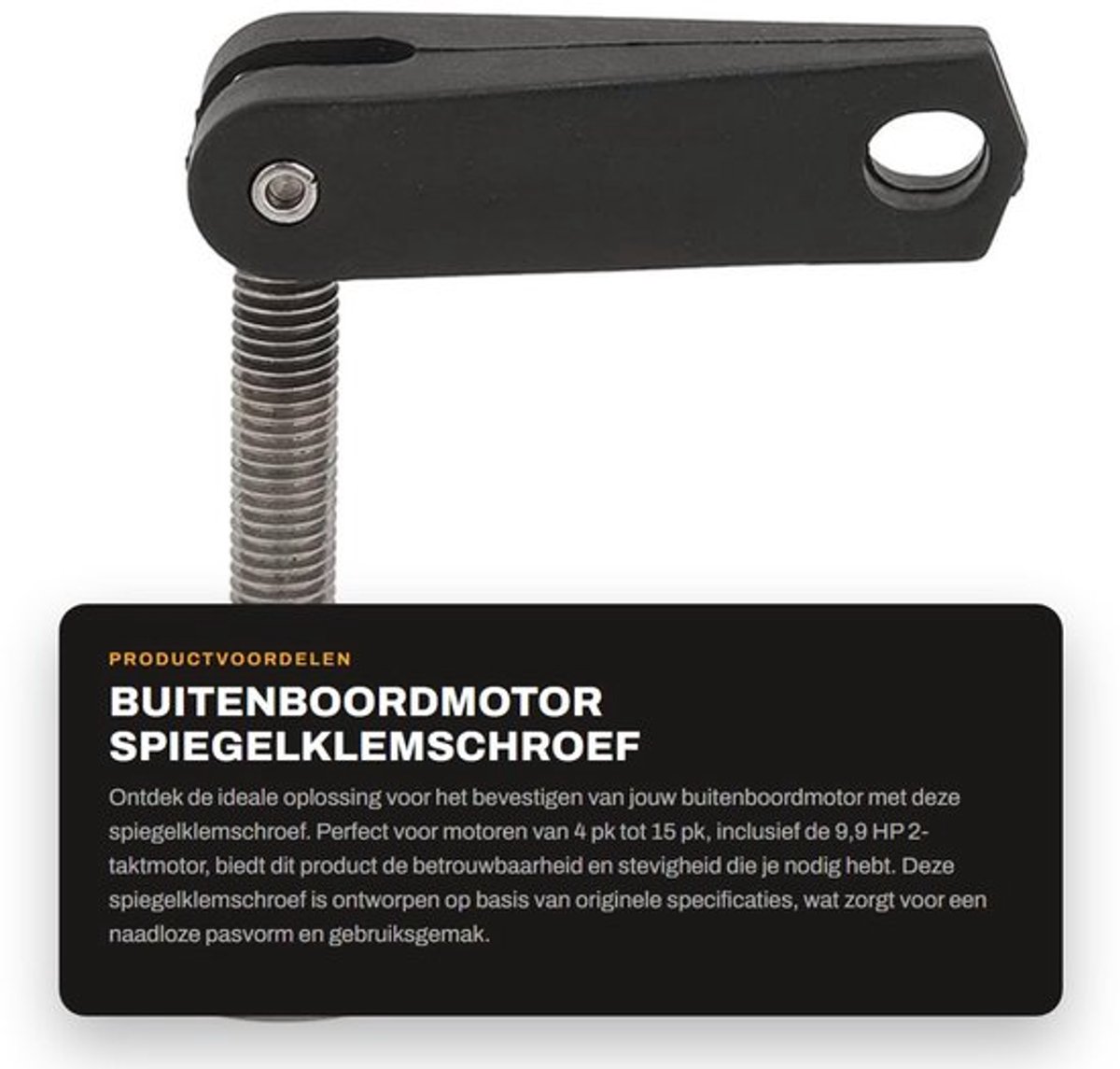 Spiegelklemschroef 6E0 43118 00 - Buitenboordmotor - Handgreep - Duurzaam roestvrij staal - Veilige pasvorm - Geschikt voor 4-15 pk