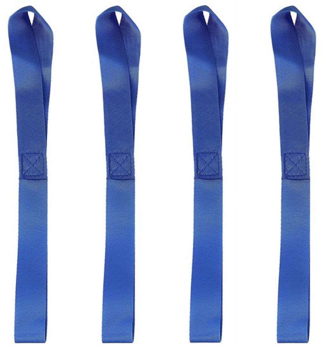 Spanbanden met zachte gesp - 4 stuks - 30 cm lengte - 2,5 cm breedte - 800 kg draagkracht - hoogwaardig polyester - Sjorbanden