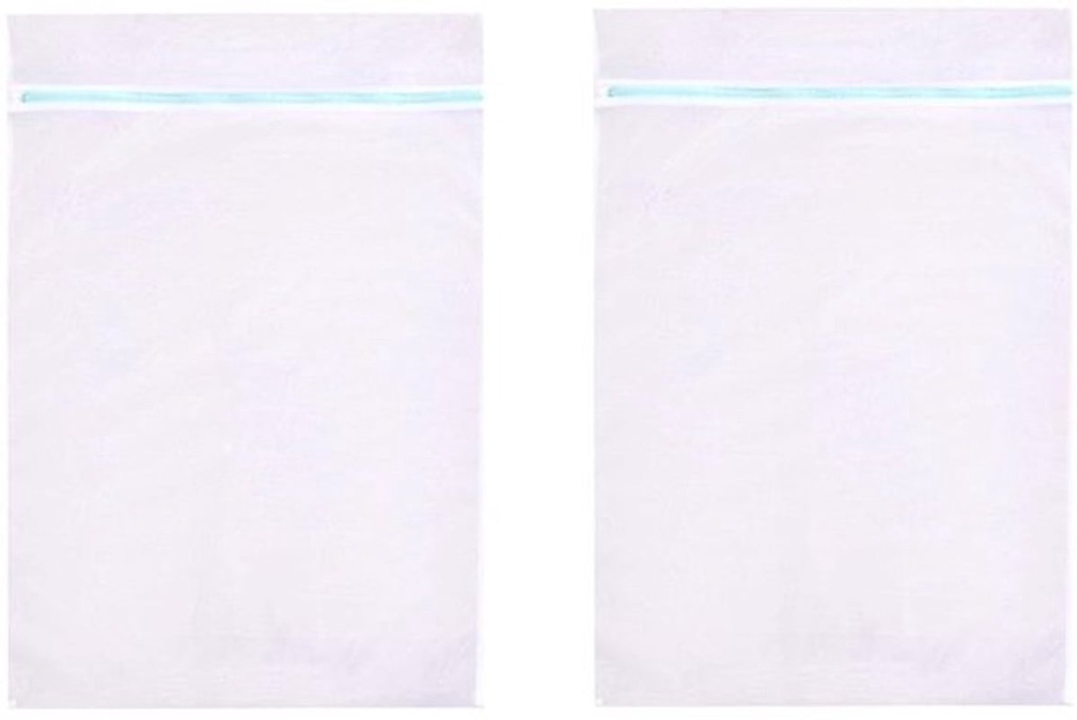 Waszak Groot 60 x 80 cm - Waszakken voor Wasgoed - Mesh Waszak - Wasnet met Rits - Reistas voor Kleding - Ademend Materiaal