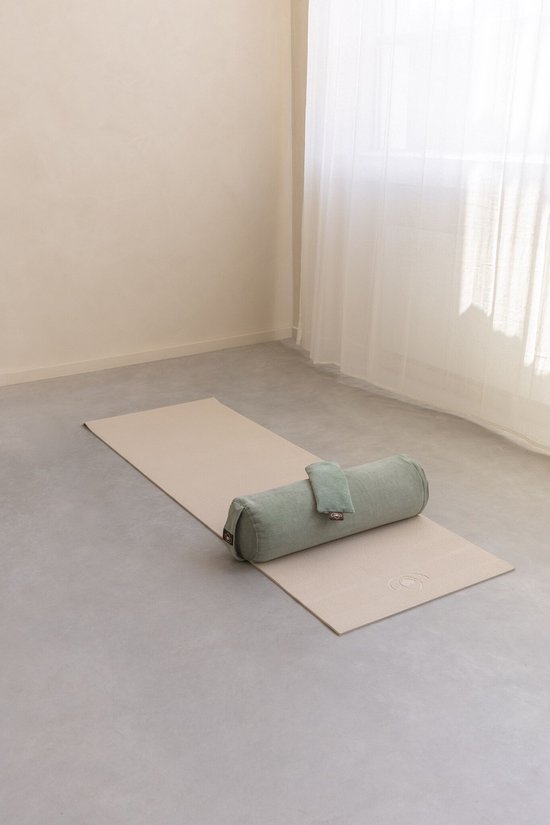 Yoga bolster eco rib asgroen rond - Lotus van Lotus — afbeelding 2