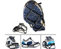 Sneeuwkettingen voor schoenen - Anti-slip Ijsgrijpen - IJsschoenplaatjes Spikes - Veilig Lopen - Roestvrijstalen Spikes - Wandelen & Joggen - EU 35-43 - LOUZIR
