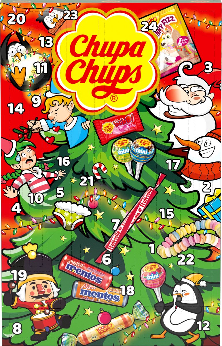 Chupa Chups Advent Kalender - Snoep - 1x180gr