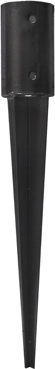 Ronde Paalhouder Zwart met punt Ø8.1 x 75 cm | Per Stuk