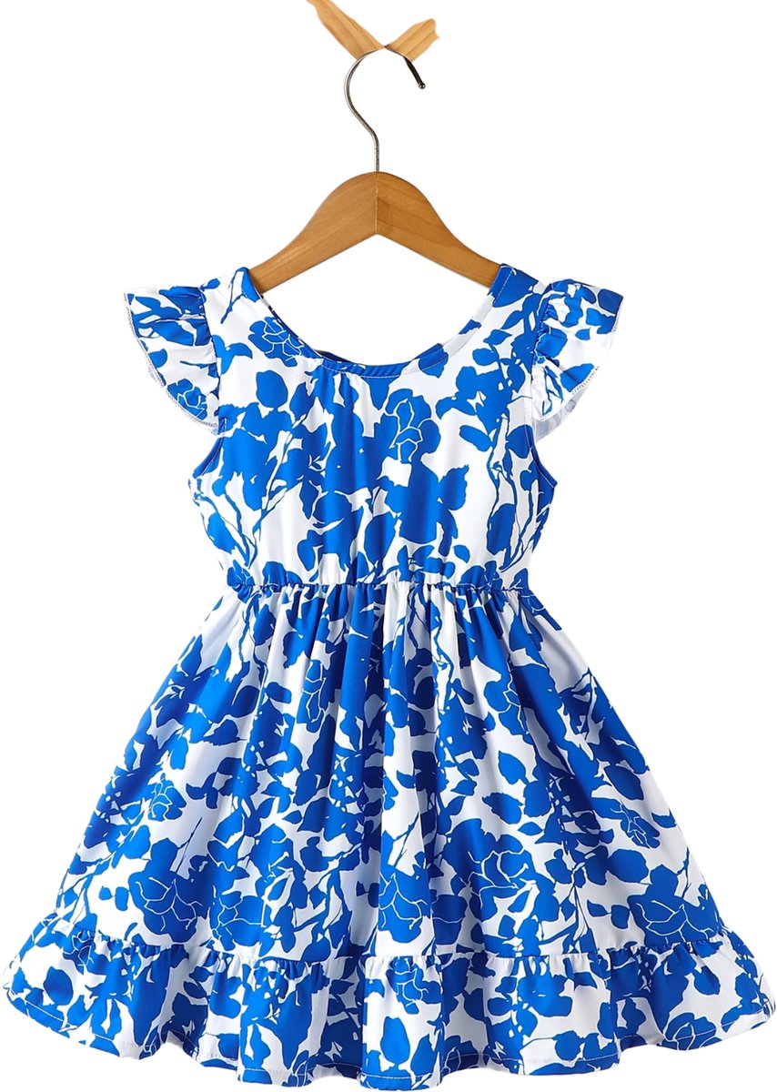 Currero Zomerjurk Meisjes Zomerjurken Kinderen Jurk Meisje Ibiza Stijl Sundress Kinderkleding 6 Jaar Blauw