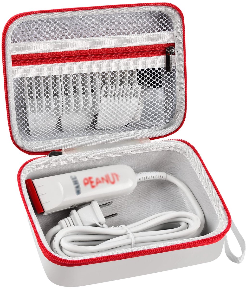 SnelShoppen - Hoesje voor Haartondeuse, Compatibel met Pindahaar en Baard Trimmer, Organizer Houder voor Kam, Olie en Blade Guard, Wit, Geschikt voor