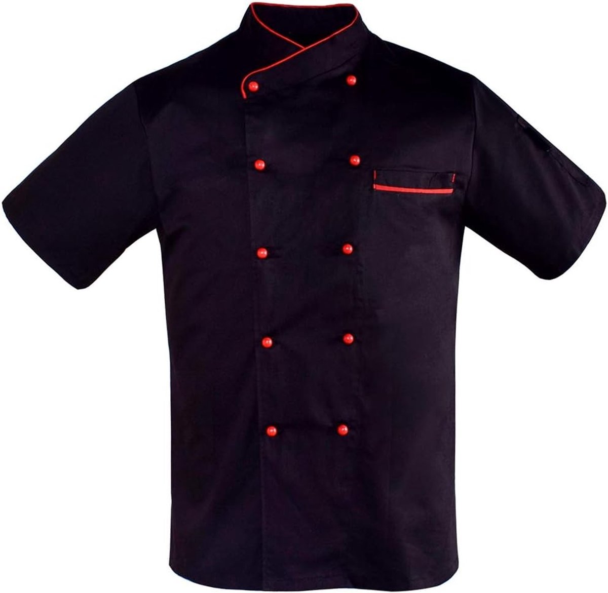Unisex Koksjack voor Mannen met Dubbele Borst | Ademend Keukenuniform voor Werk in de Horeca