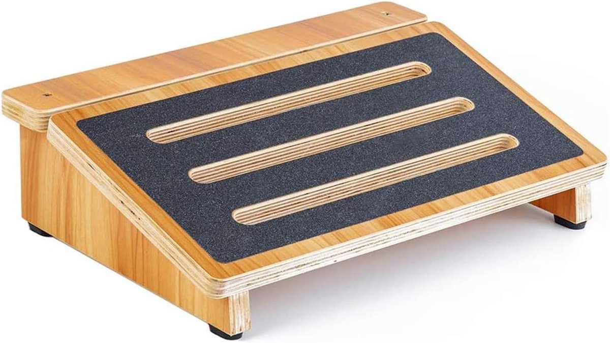 Ergonomische Voetsteun - Houten Voetenbank - Verbeteren Houding - Antislip Oppervlak - 40 x 27 x 11 cm - Houtkleur