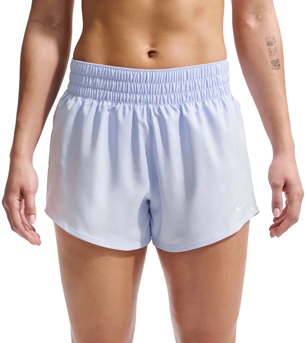 Nike w nk one df mr 3in br short in de kleur . Blauw