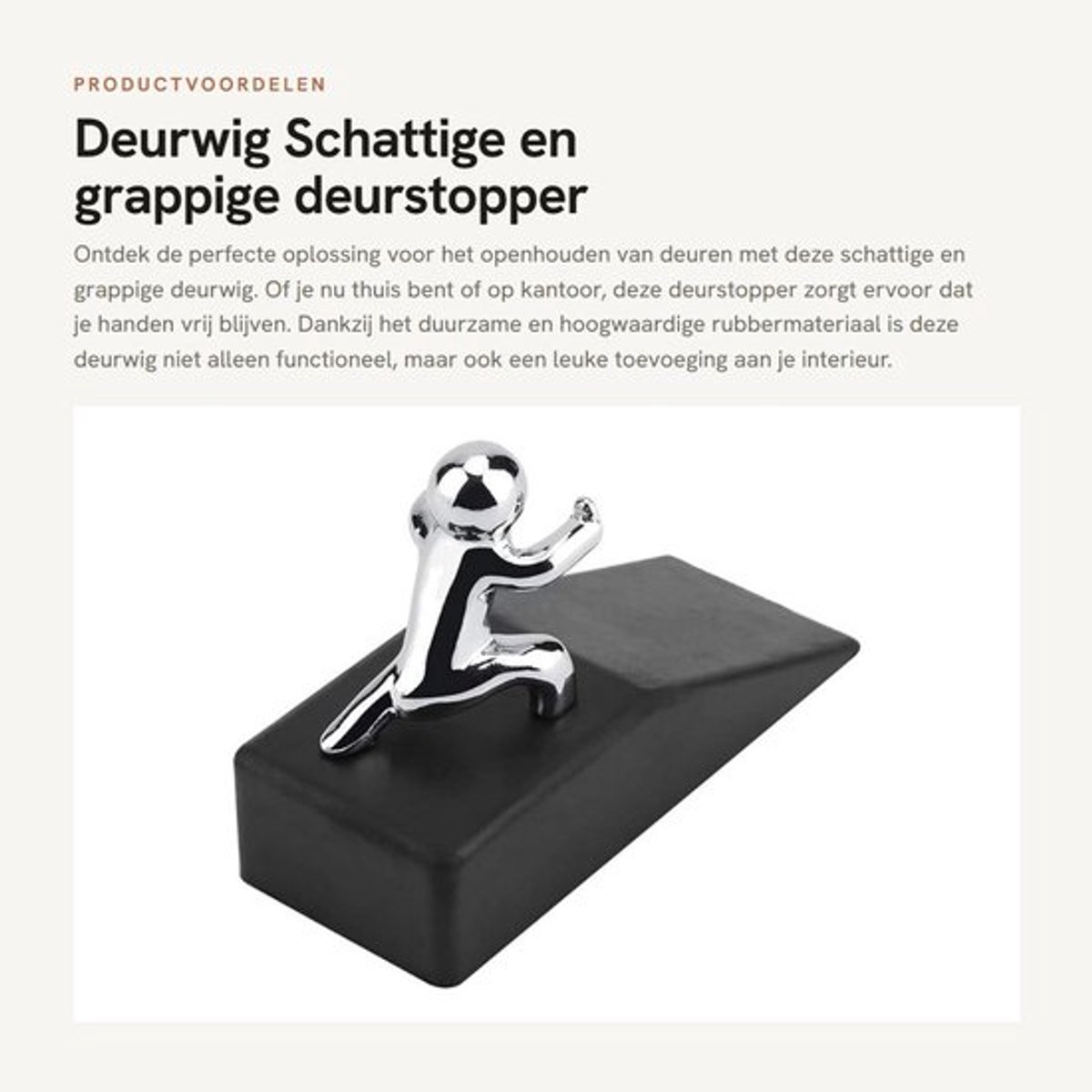 Deuropener Schattig en Grappig - Deurstopper - Antislip - Duurzaam - Decoratief - Voorkomt Sluiten van Deuren - Deurstoppers
